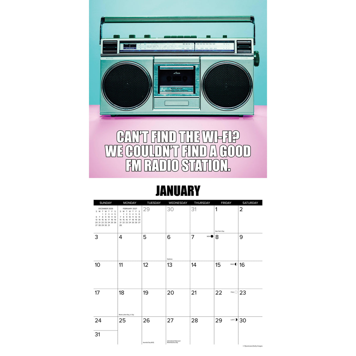 80's Flashback 2027 Wall Calendar | 12" x 12"
