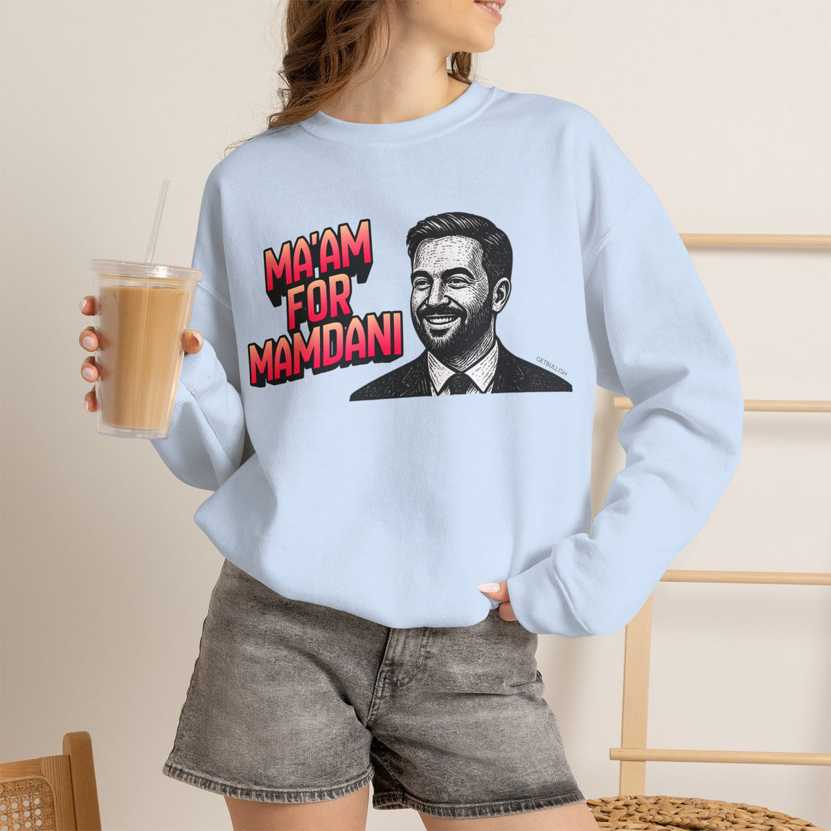 Ma'am for Mamdani NYC Mayor Unisex Heavy Blend™ Crewneck Sweatshirt [Sizes S-5X]