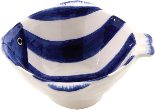 Fish Bowl | Blue and White Ceramic | 5" × 5" × 2" | 47th & Main