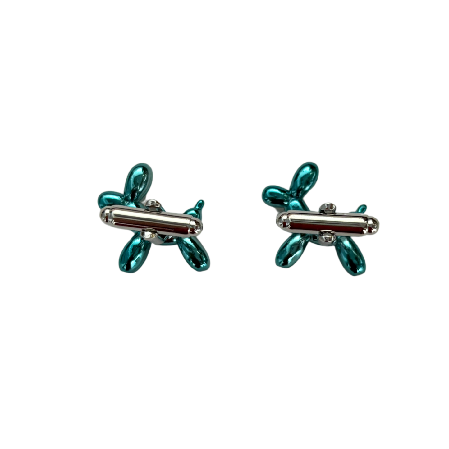Balloon Dog Cufflinks | Blue & Silver Novelty Cufflinks | 0.75" | Pair