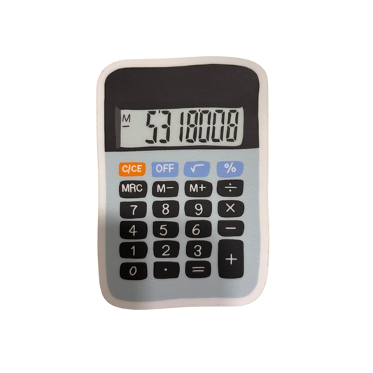 Calculator "BOOBIES" Vinyl Sticker | Funny Upside Down Calculator | 3"