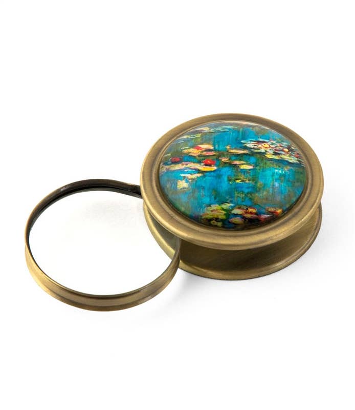 Monet Water Lilies Folding Magnifier | Fine Art Themed Giftable Magnifying Glass