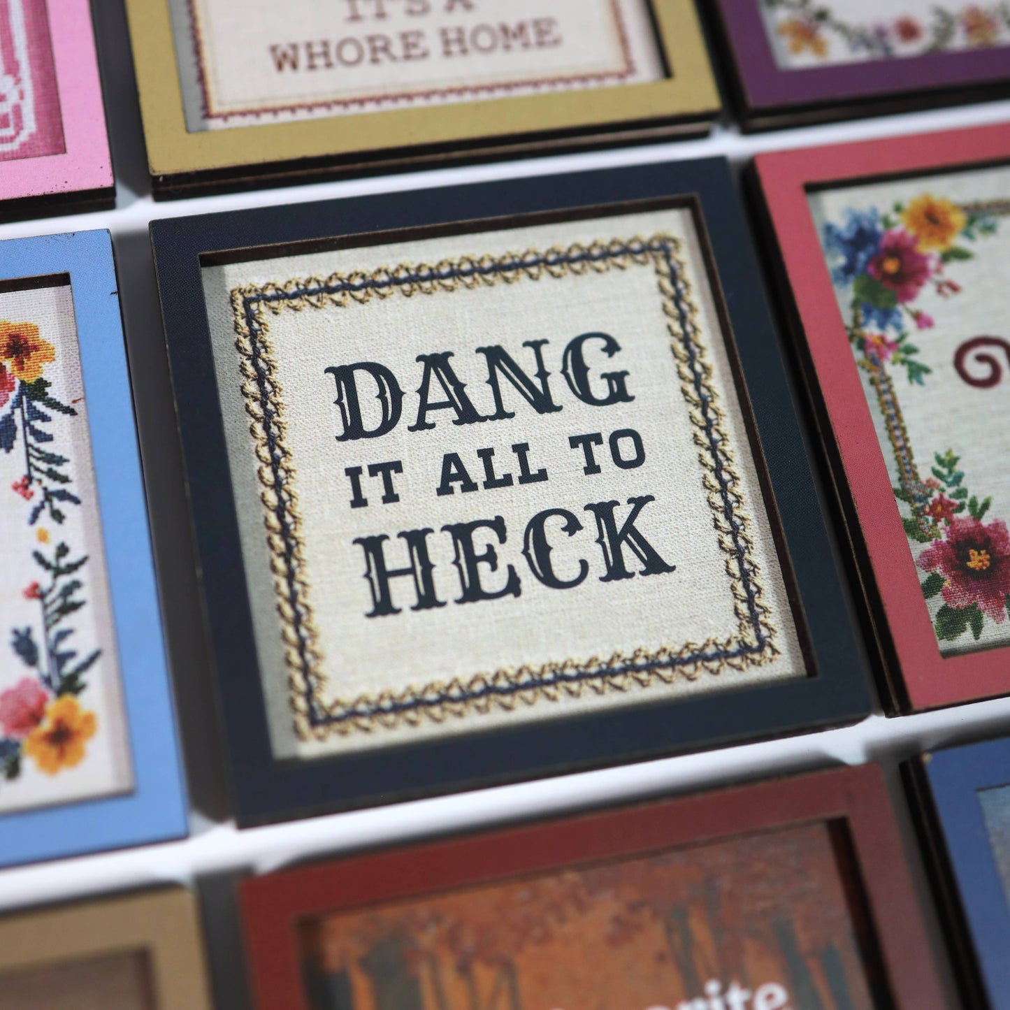Dang It All to Heck Funny Wooden Magnet