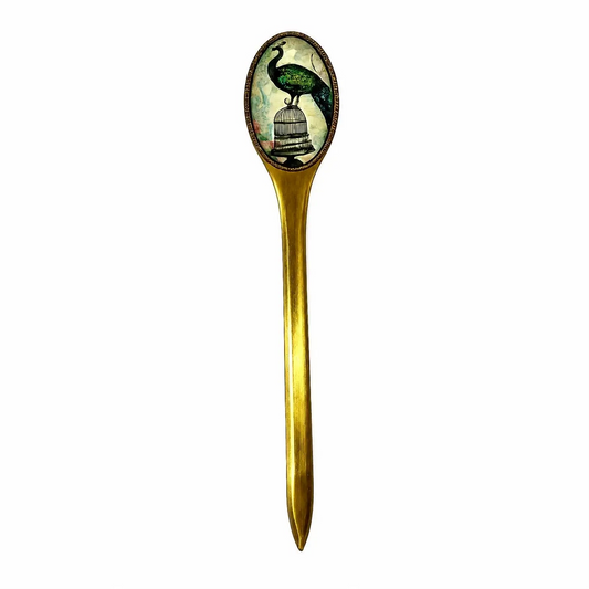 Vintage Blue Peacock Letter Opener | Giftable Desk Accessory