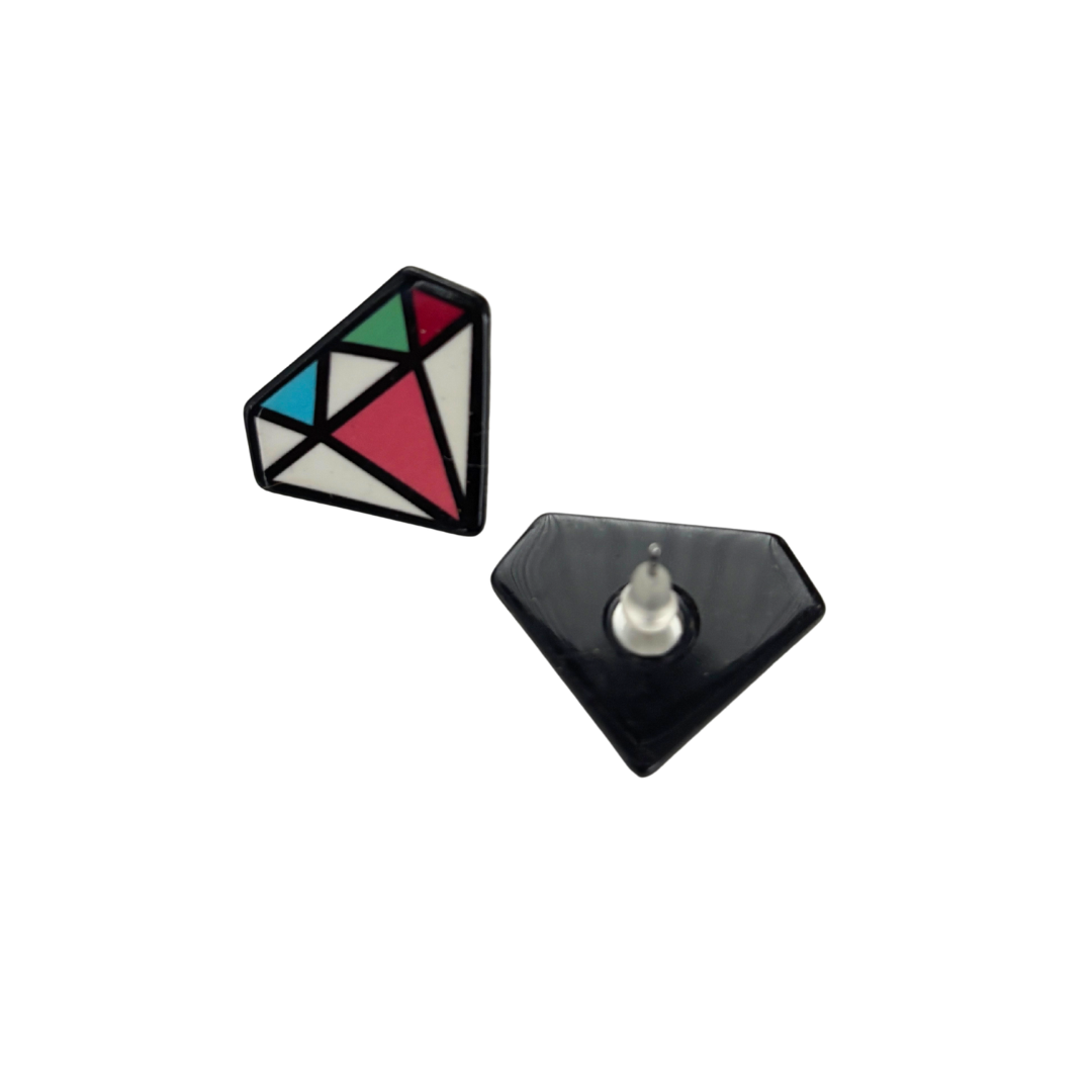 Pop Art High Gloss Statement Stud Earrings | 10 Designs to Choose From