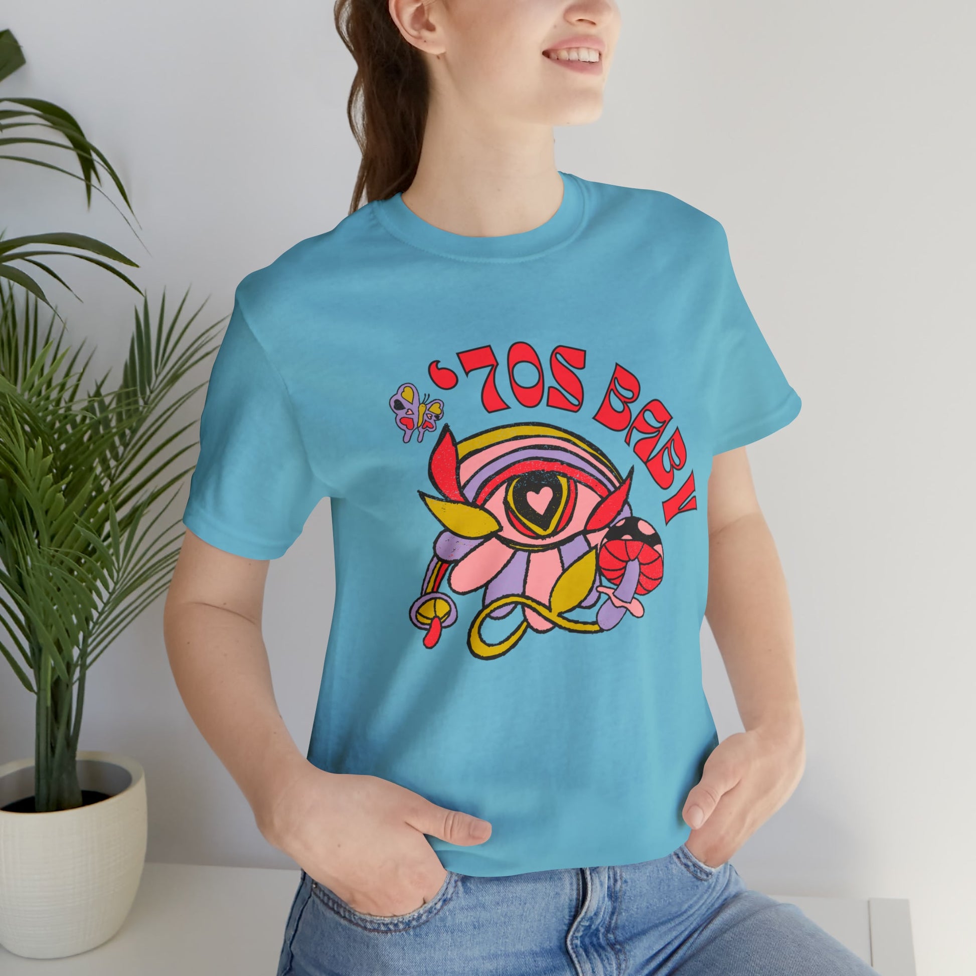 70's Baby Retro Jersey Short Sleeve Tee [Multiple Color Options]