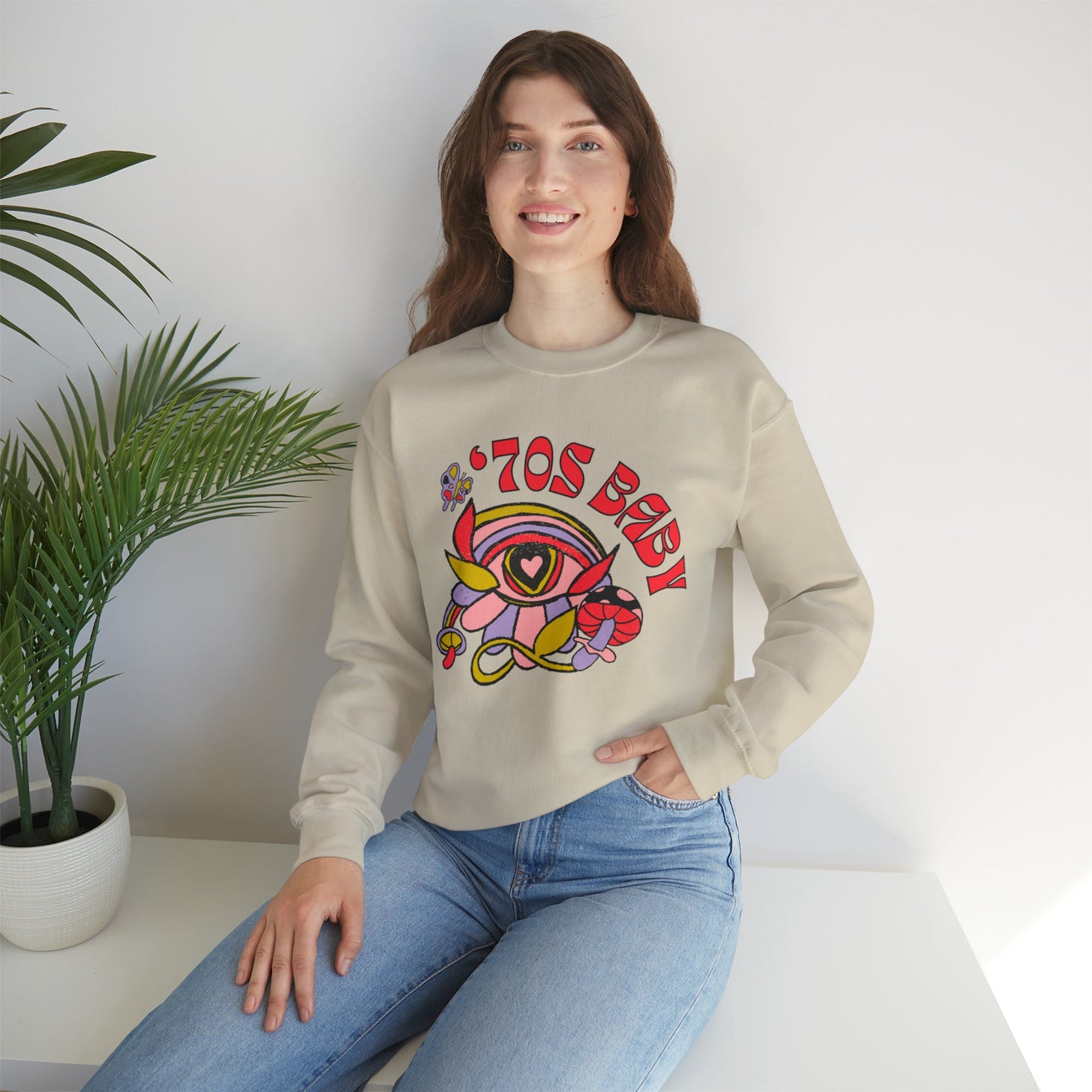 70's Baby Retro Unisex Heavy Blend™ Crewneck Sweatshirt