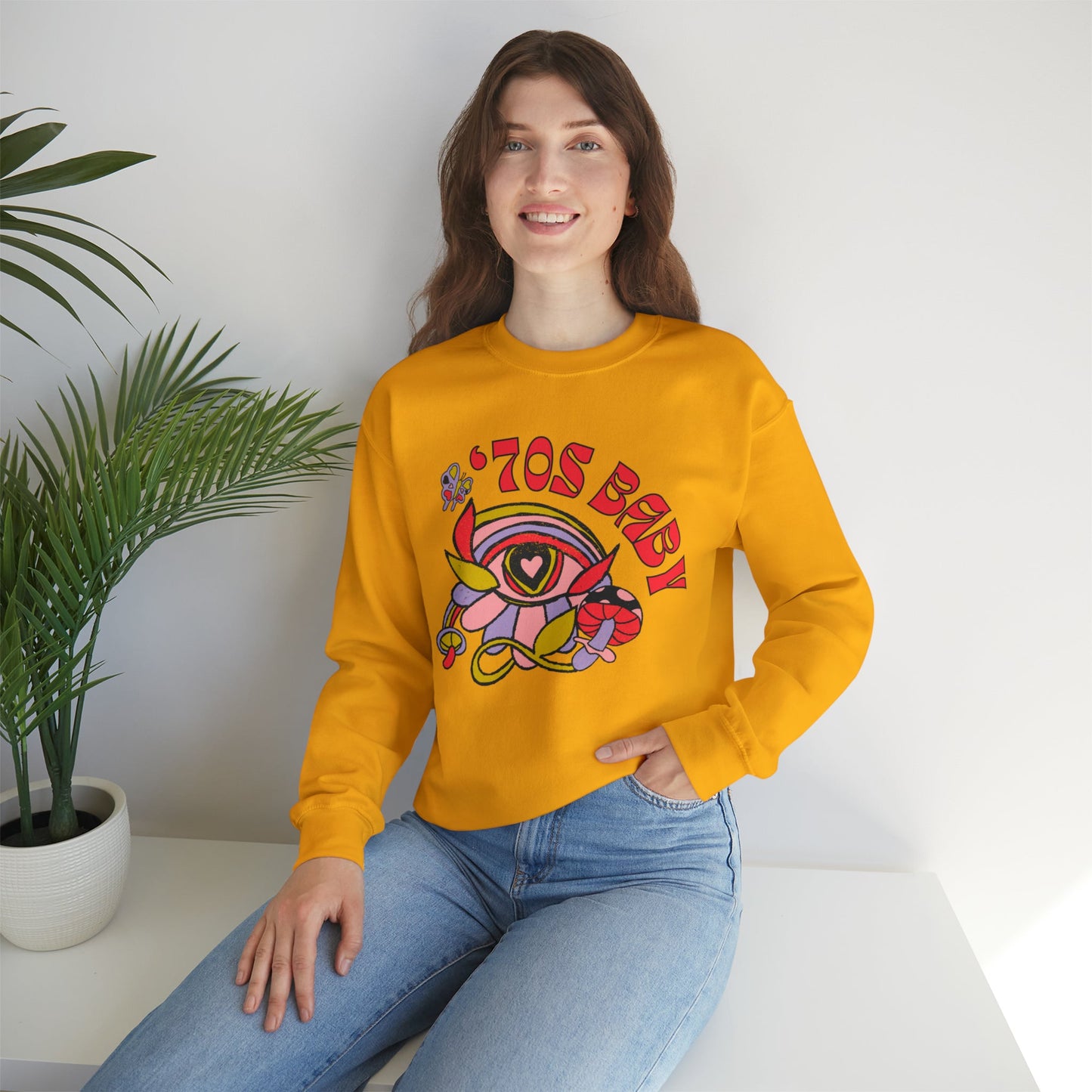 70's Baby Retro Unisex Heavy Blend™ Crewneck Sweatshirt