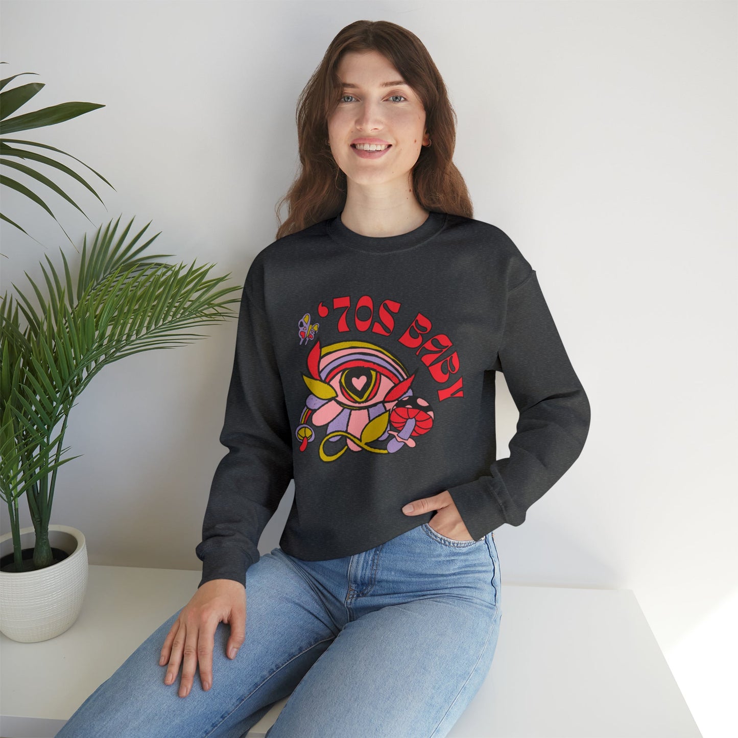 70's Baby Retro Unisex Heavy Blend™ Crewneck Sweatshirt