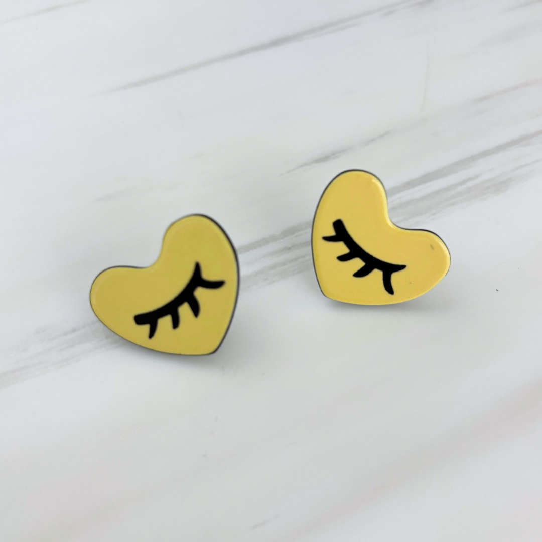 Pop Art High Gloss Statement Stud Earrings | 10 Designs to Choose From