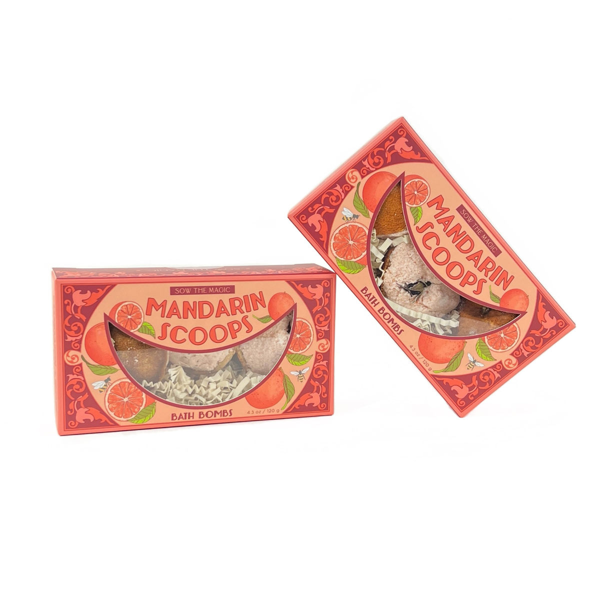 Mandarin Scoops Bath Bomb Gift Set | Citrus + Rose-Sow the Magic-The Bullish Store