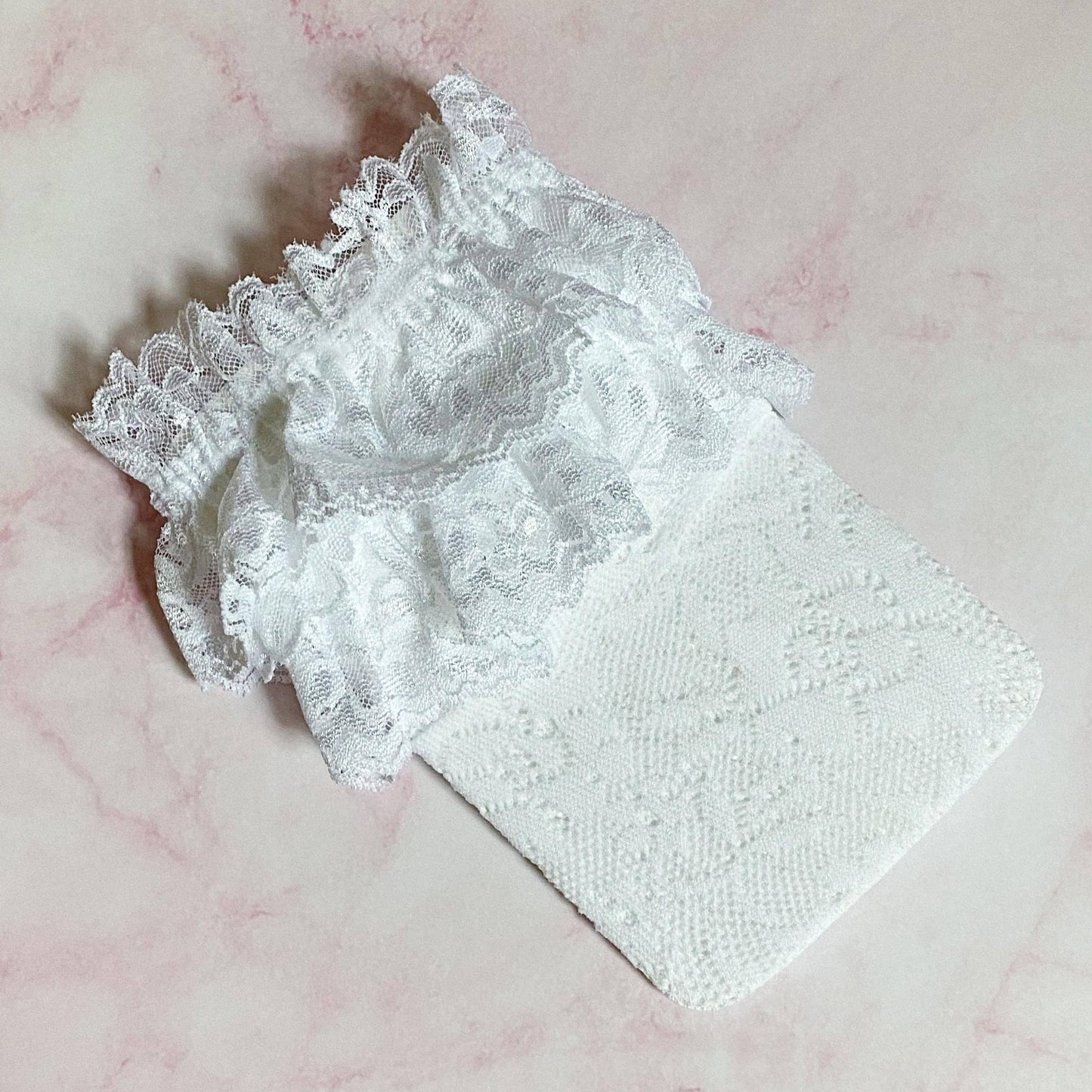 80s Black and White Lace Socks – Set of 2 Coordinating Pairs