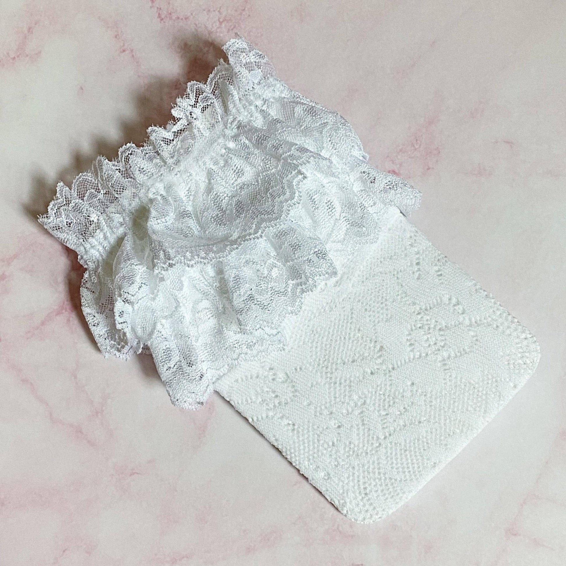 80s Black and White Lace Socks – Set of 2 Coordinating Pairs
