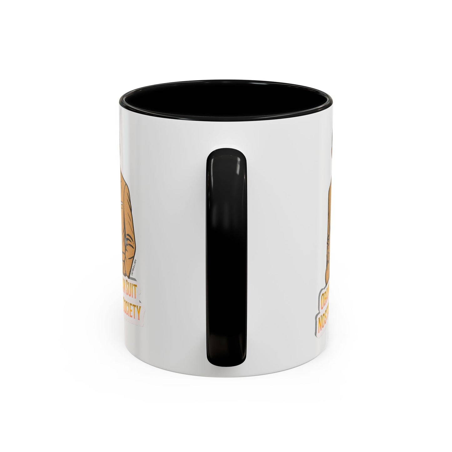 Obama's Tan Suit Nostalgia Society 11oz Black Accent Coffee Mug