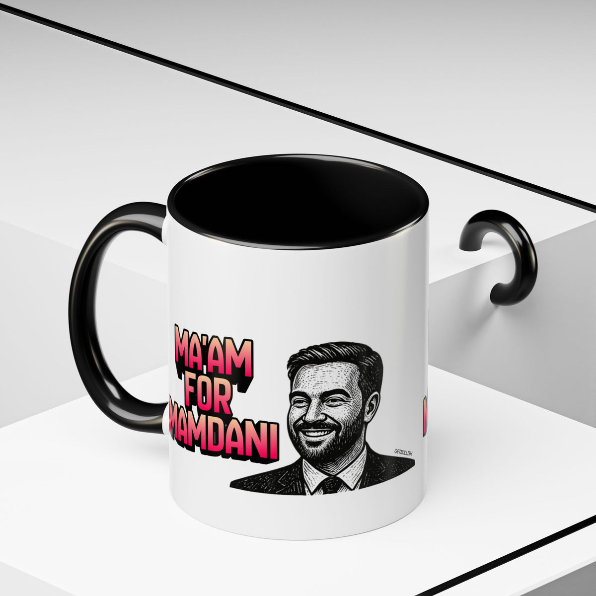 Ma'am for Mamdani NYC Mayor 11oz Black Accent Coffee Mug