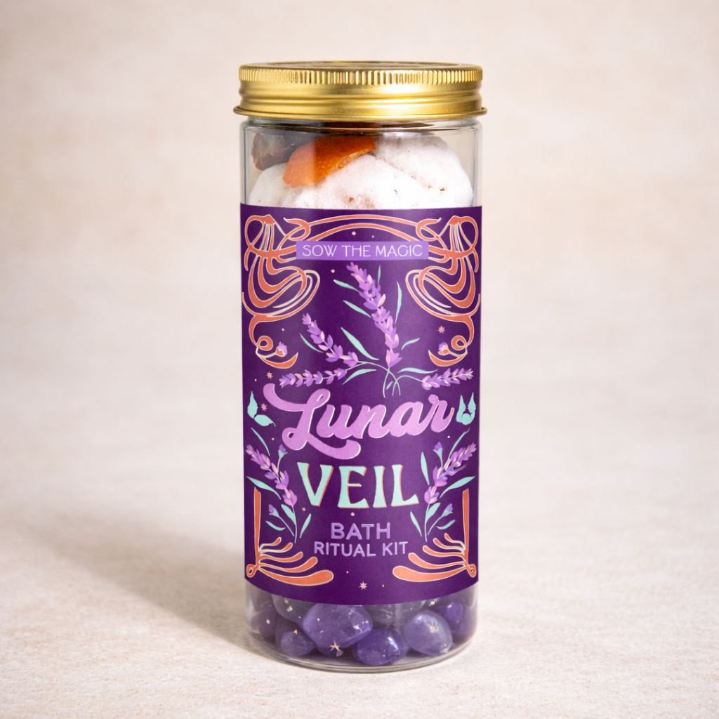 Lunar Veil Bath Ritual Kit with Amethyst | Lavender-Sow the Magic-The Bullish Store
