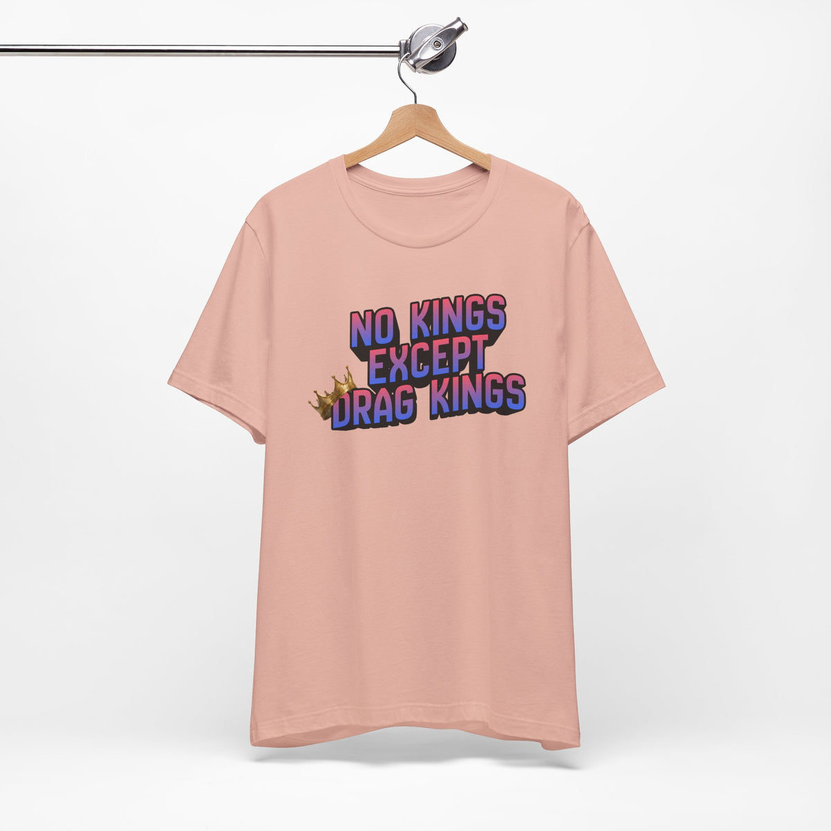 No Kings Except Drag Kings Jersey Short Sleeve Tee | Pride Drag King Statement Shirt [Sizes XS-4XL]