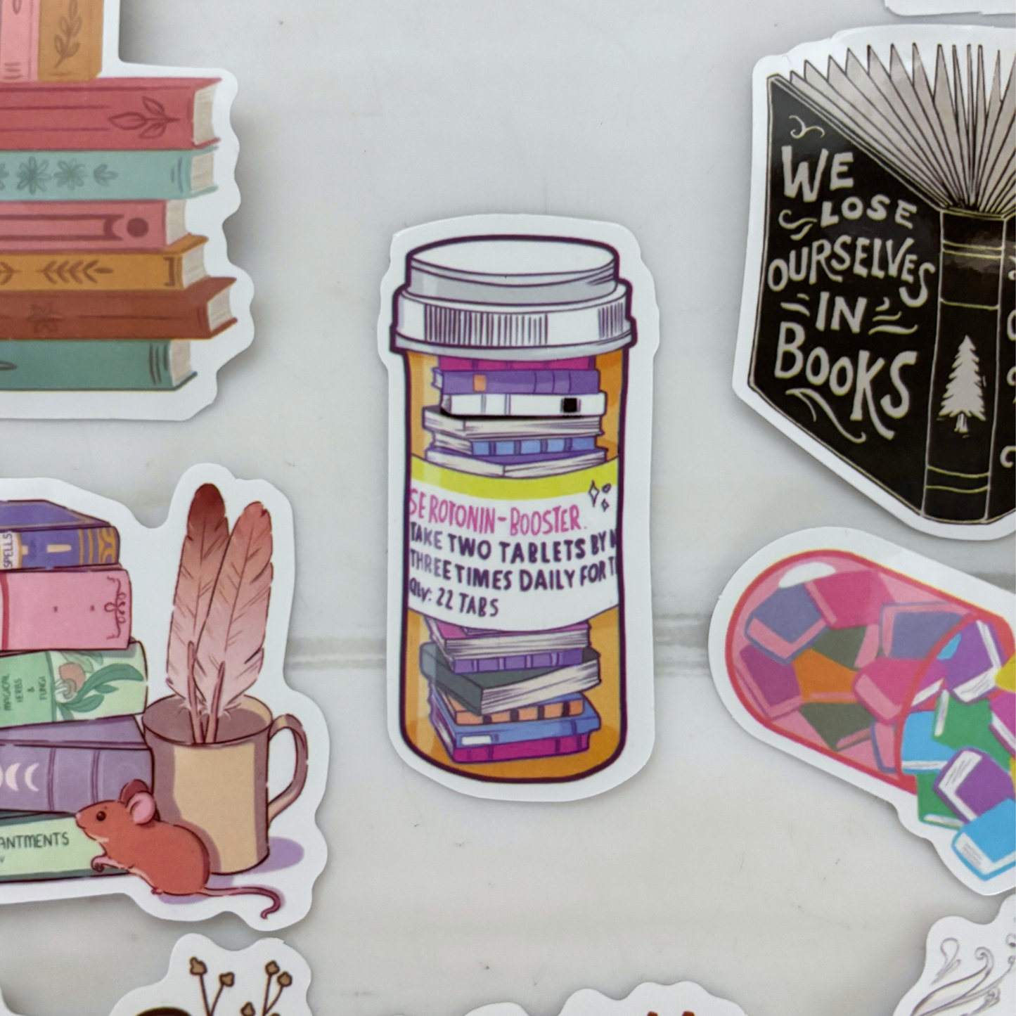 Book Lover Sticker Pack | 13–20 Stickers in 4 Bookish Themes