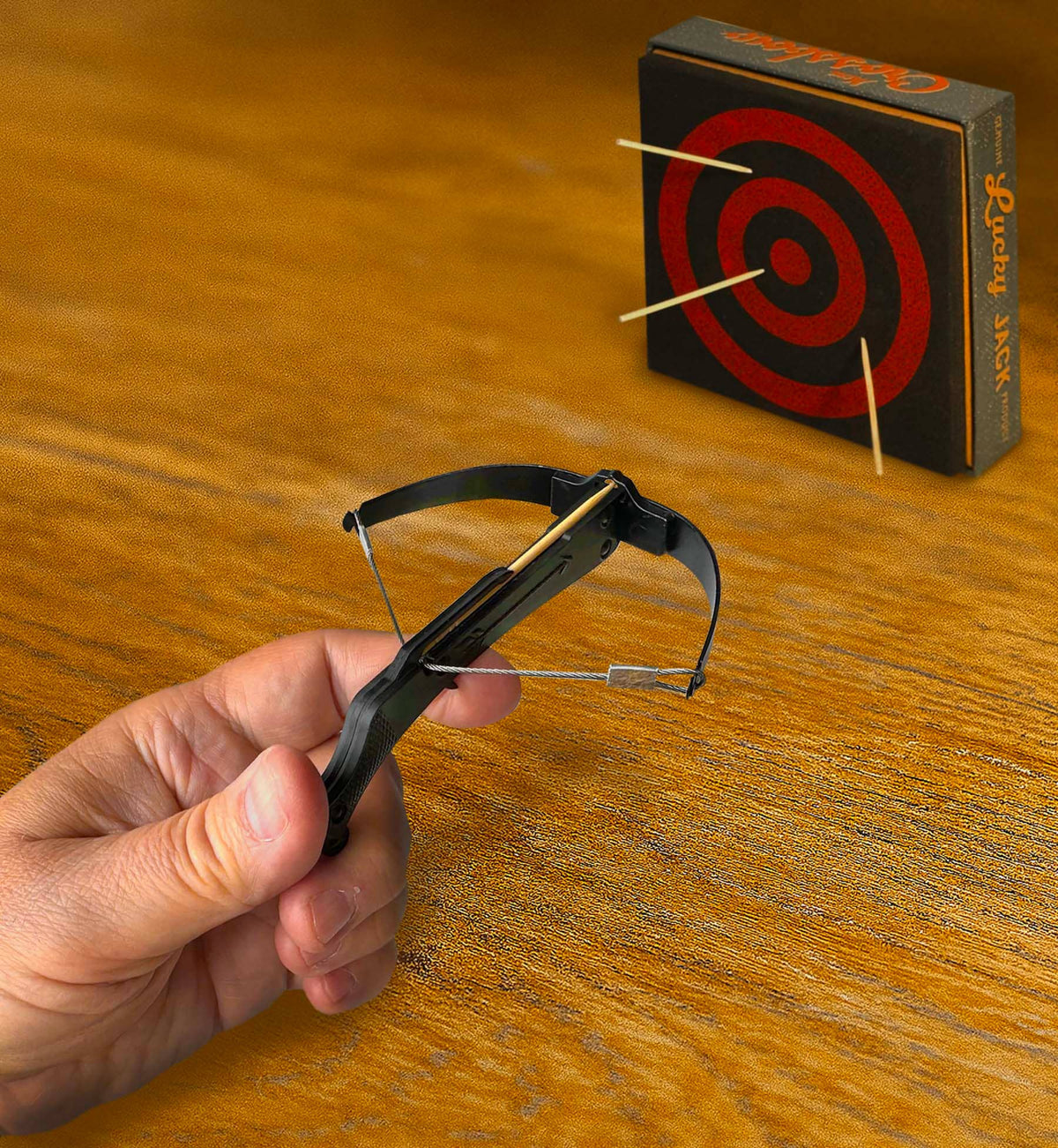 Mini Crossbow Toothpick Launcher | 12-Unit Countertop Display