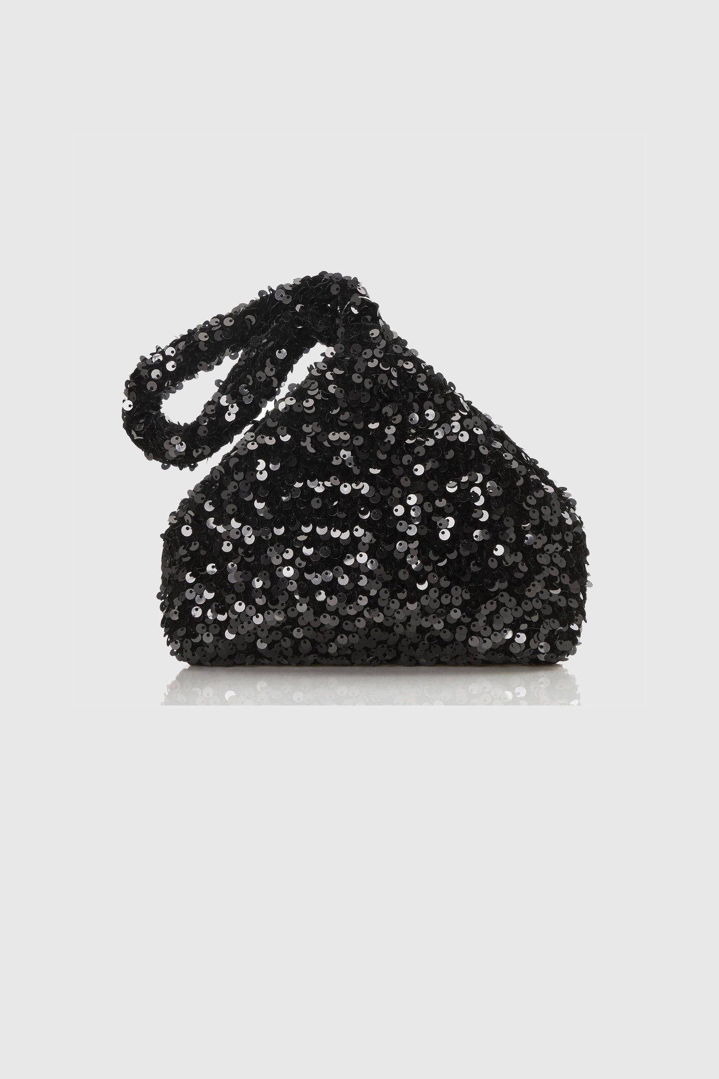 Sequin Evening Clutch in Black or Black/Gold