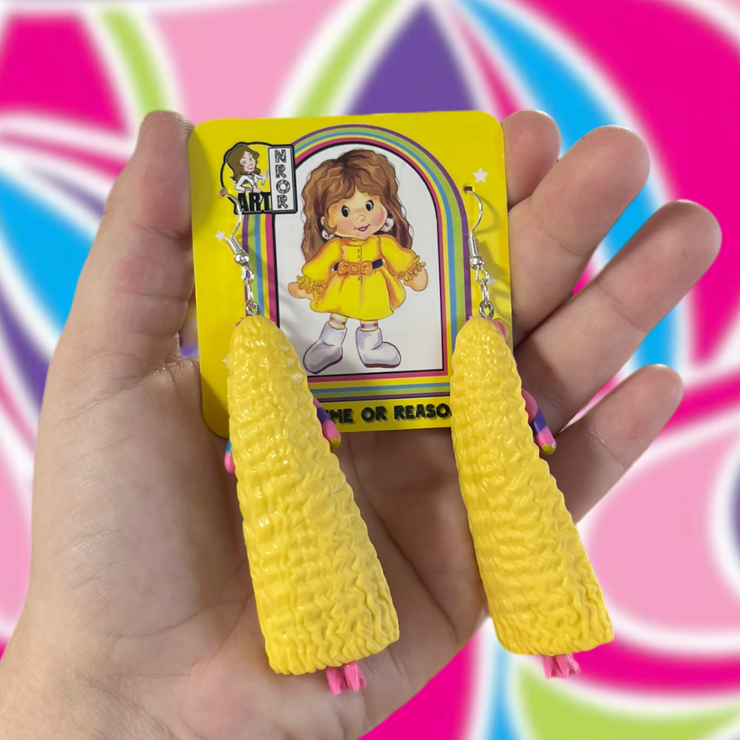 90s Totally Hair Barbie Doll Earrings | Poseable Barbie Figures Upcycled Fashion Jewelry