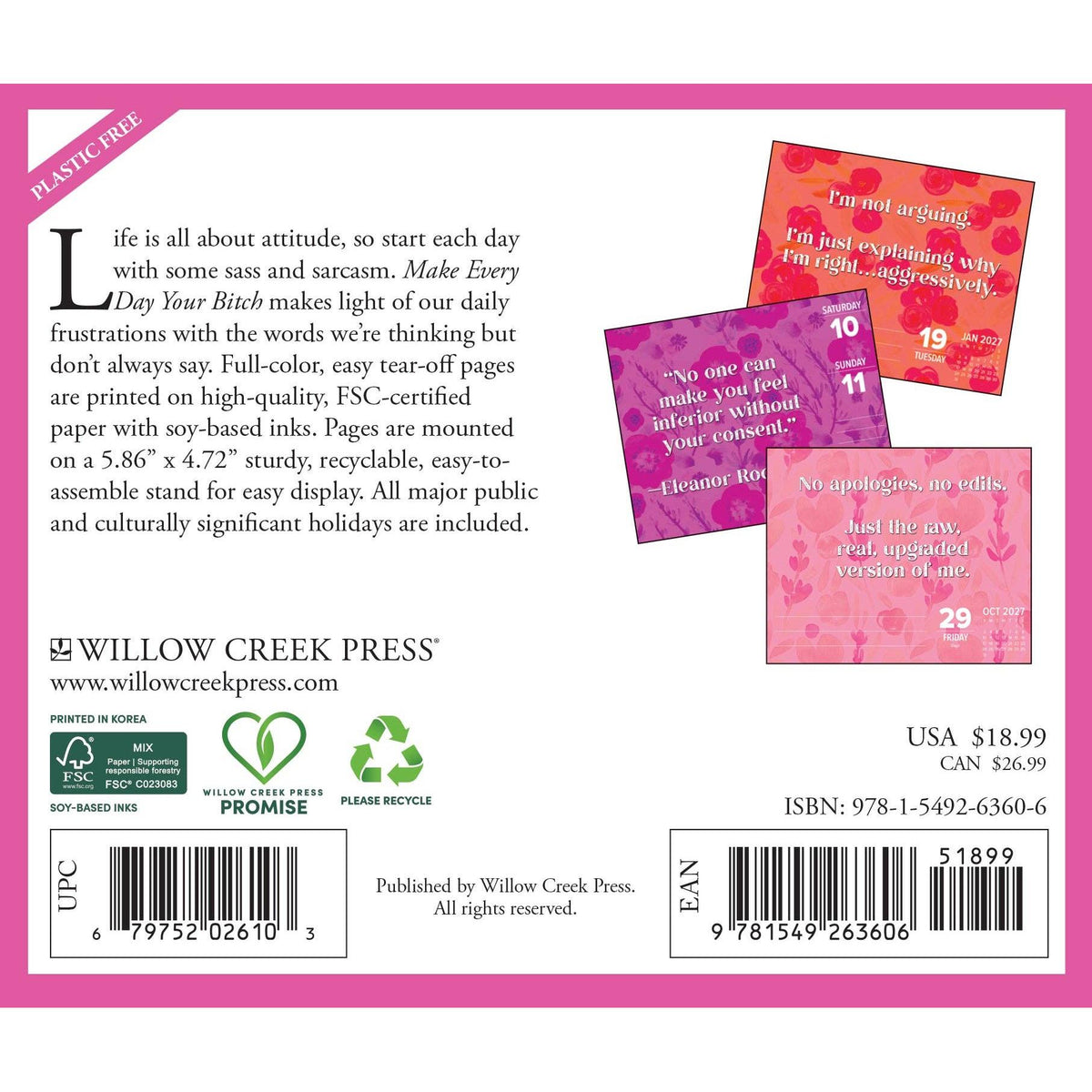 Make Every Day Your Bitch 2027 Box Calendar | 5.4" x 6.2"