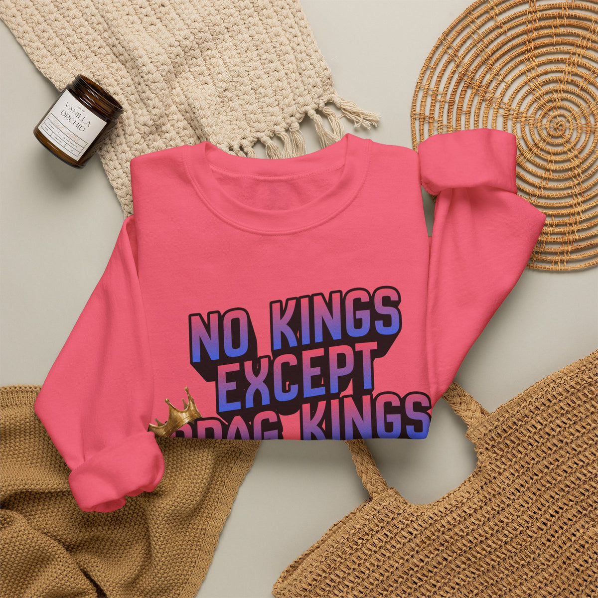 No Kings Except Drag Kings Unisex Heavy Blend™ Crewneck Sweatshirt [Sizes S-5X]