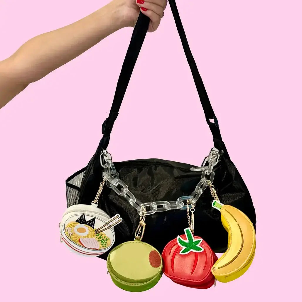 Croissant Bag Charm & Reusable Shopper Bag