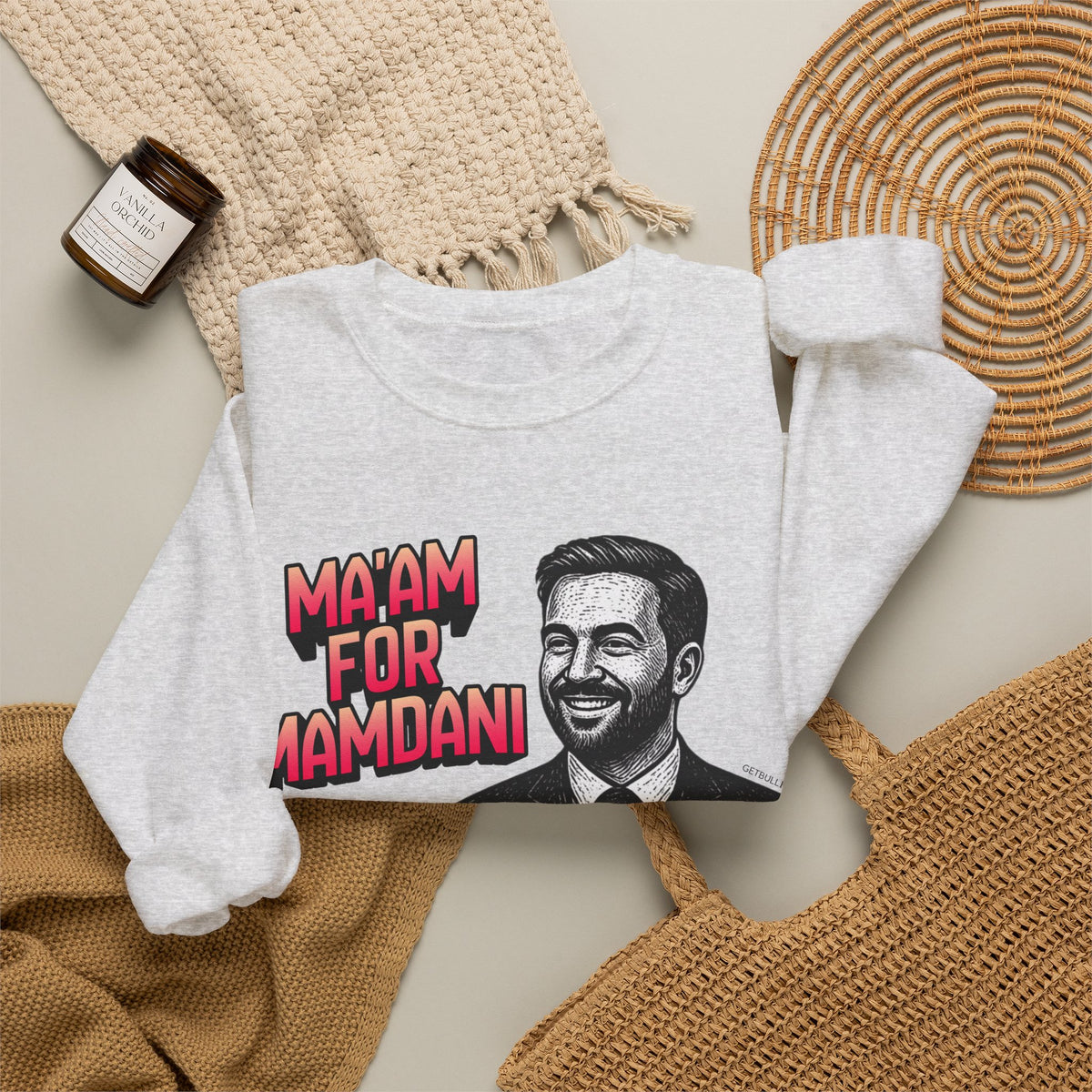 Ma'am for Mamdani NYC Mayor Unisex Heavy Blend™ Crewneck Sweatshirt [Sizes S-5X]