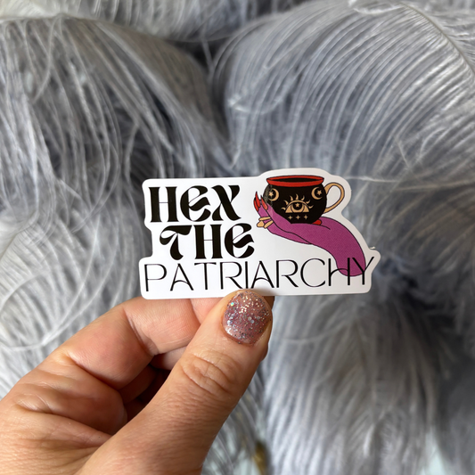 Hex The Patriarchy Feminist Witchy Vinyl Sticker