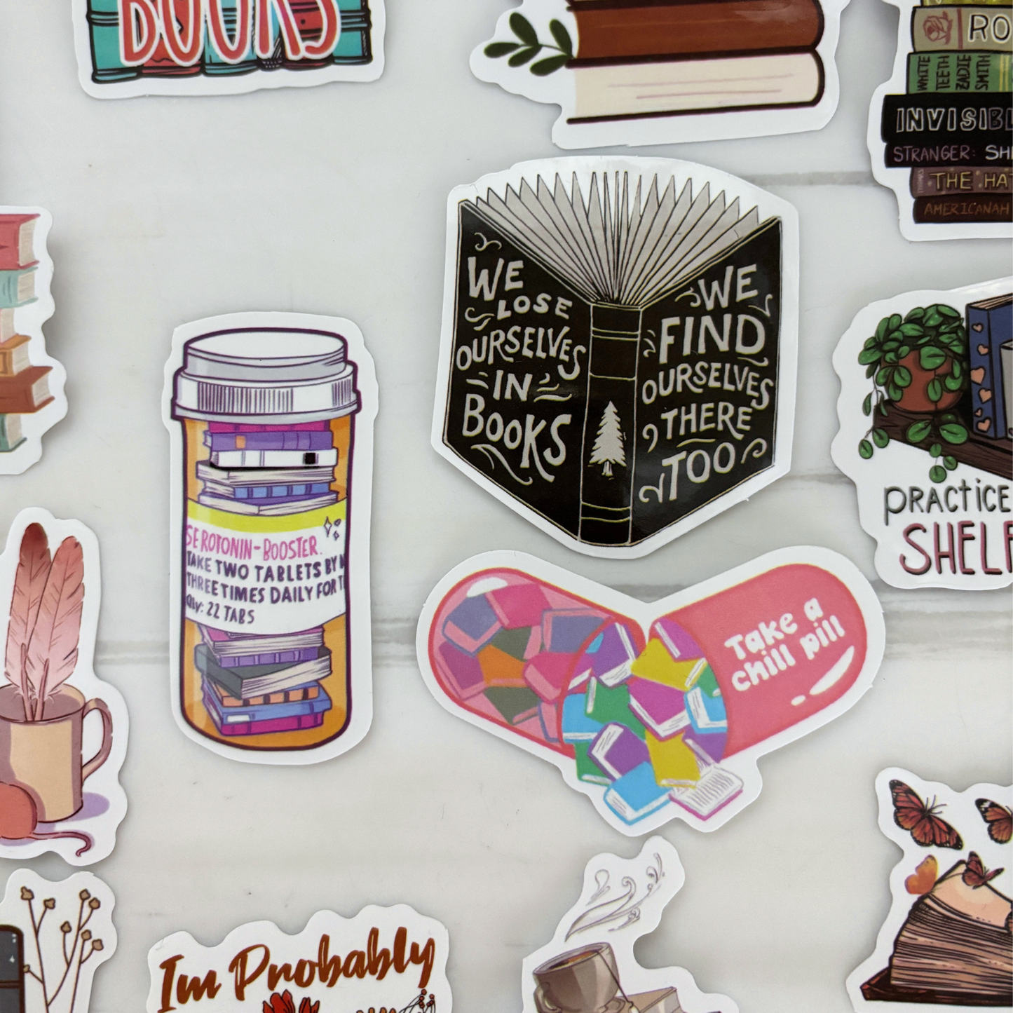 Book Lover Sticker Pack | 13–20 Stickers in 4 Bookish Themes