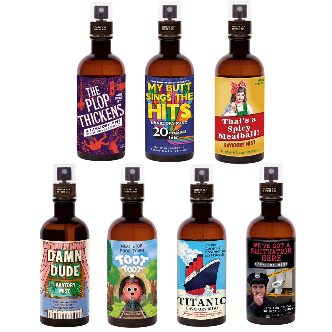 BlueQ Lavatory Mist — One of Each (7 Full-Size Sprays)