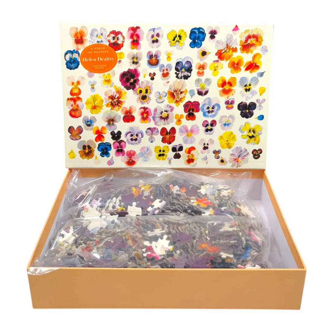 A Field of Pansies 1,000-Piece Jigsaw Puzzle | Watercolor Floral Puzzle by Helen Dealtry