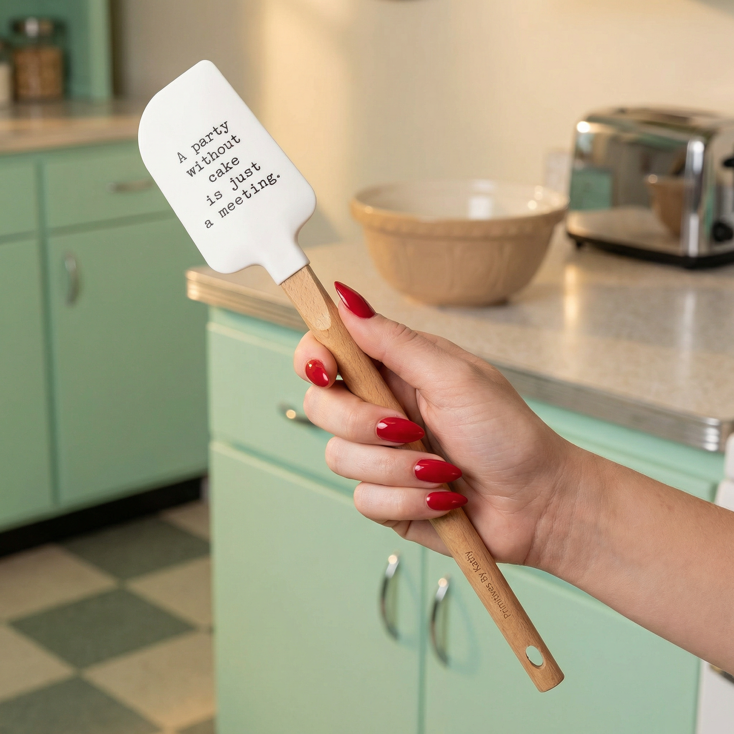 A Party Without Cake Is Just A Meeting Spatula | Funny Vintage Silicone Kitchen Spatula