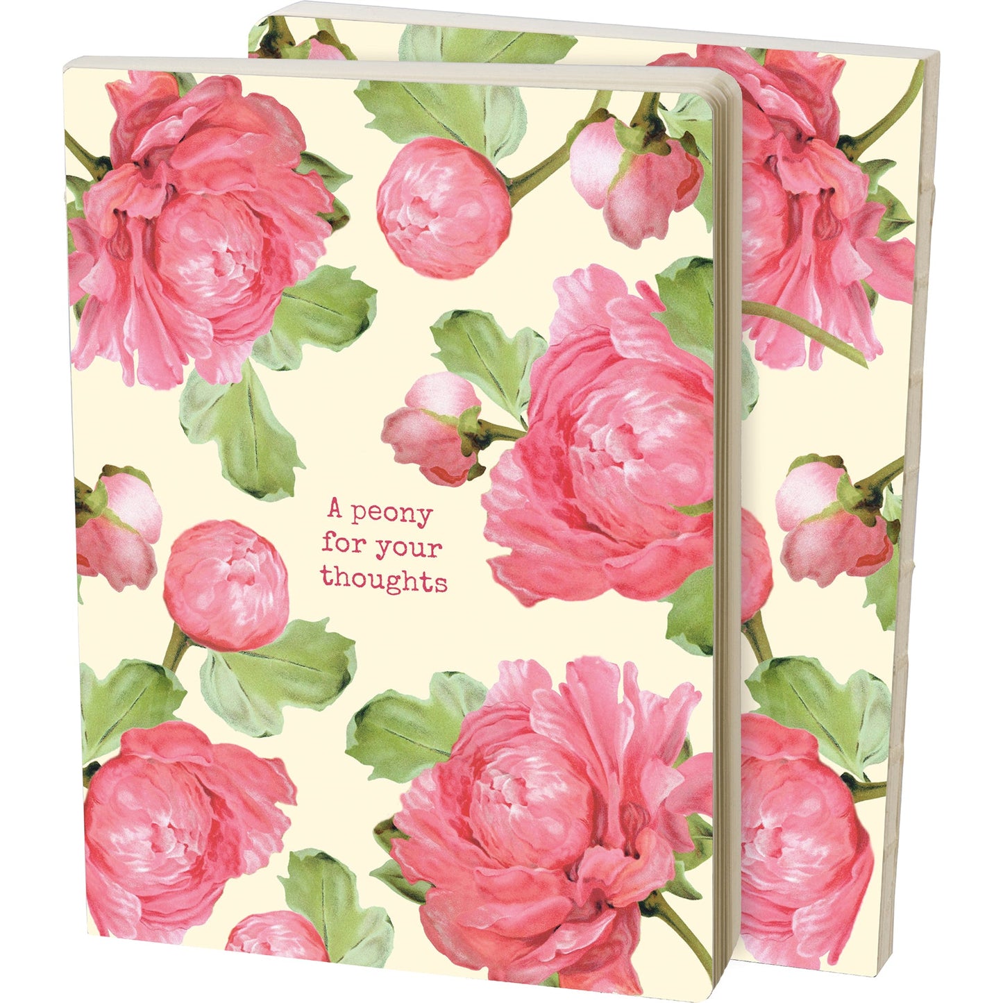 A Peony For Your Thoughts Double-Sided Journal | 160 Lined Pages Notebook