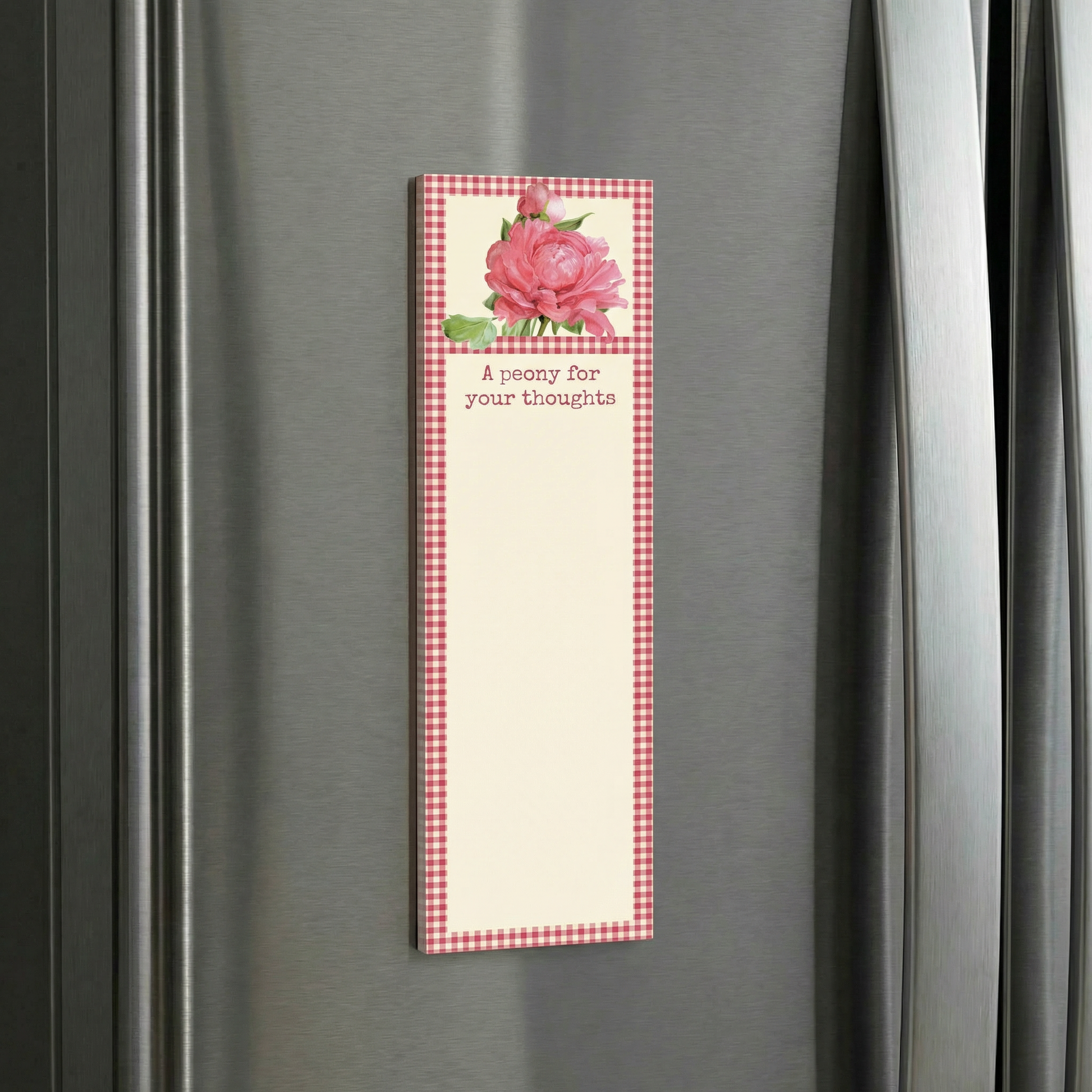 A Peony For Your Thoughts Magnetic List Pad | Floral Grocery Notepad