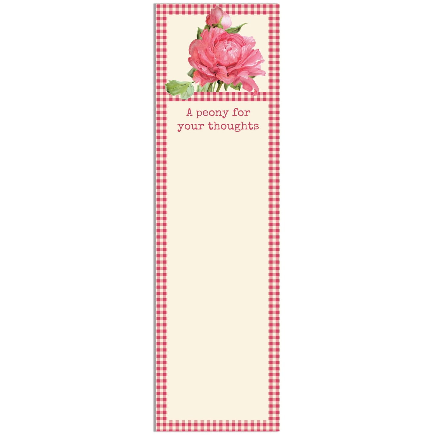 A Peony For Your Thoughts Magnetic List Pad | Floral Grocery Notepad