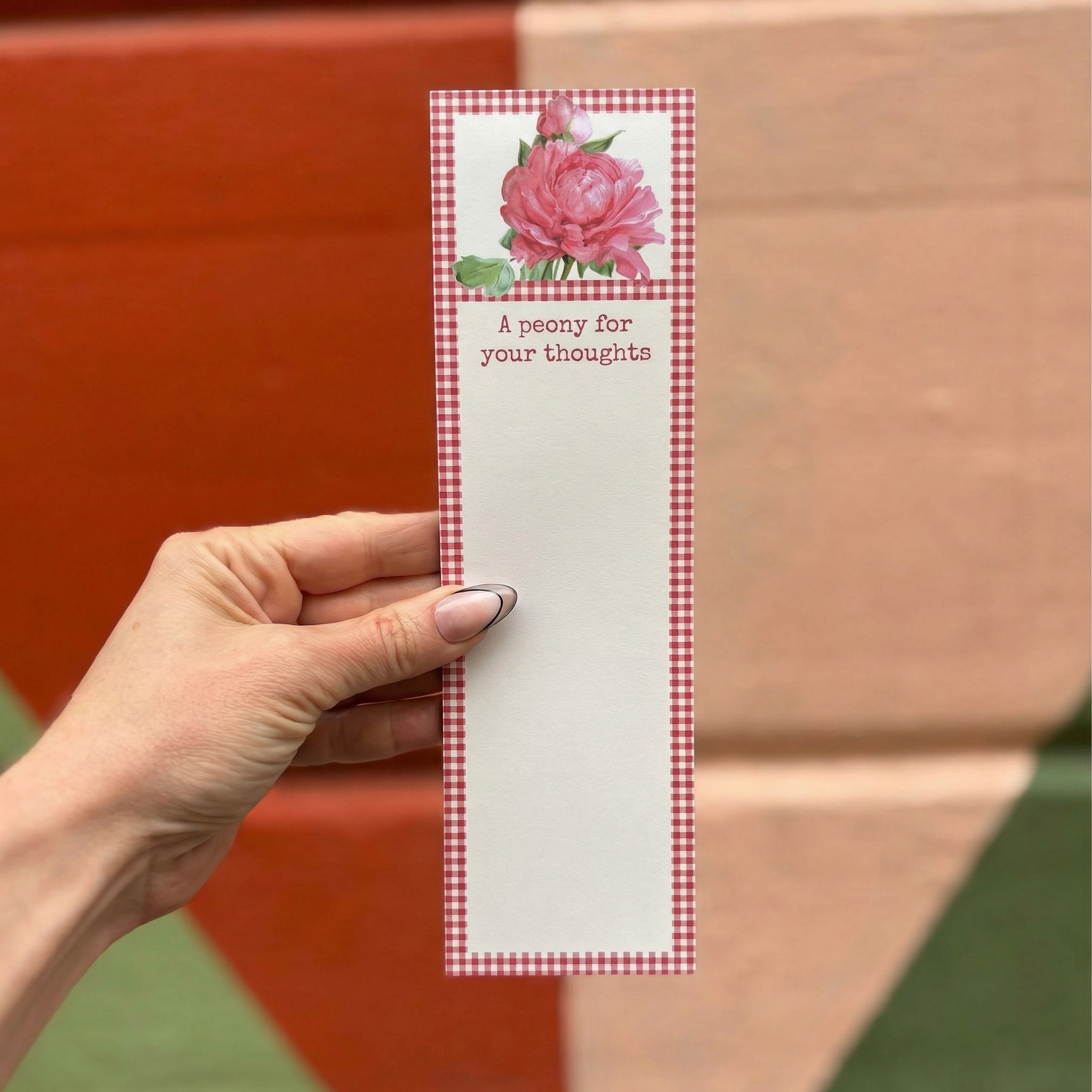 A Peony For Your Thoughts Magnetic List Pad | Floral Grocery Notepad