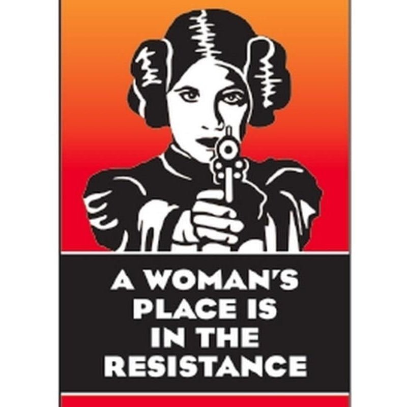 A Woman's Place Is In The Resistance Fridge Magnet