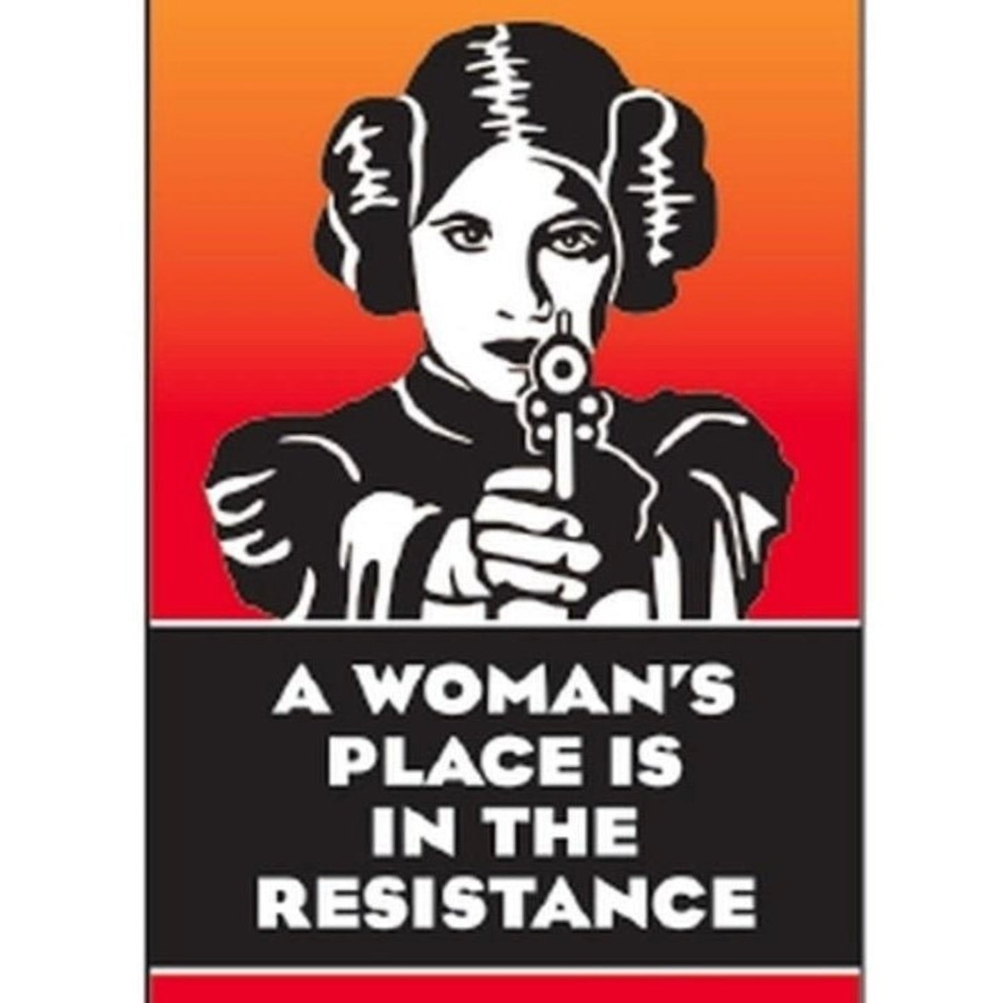A Woman's Place Is In The Resistance Fridge Magnet-Ephemera-The Bullish Store