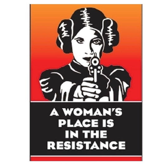 A Woman's Place Is In The Resistance Fridge Magnet