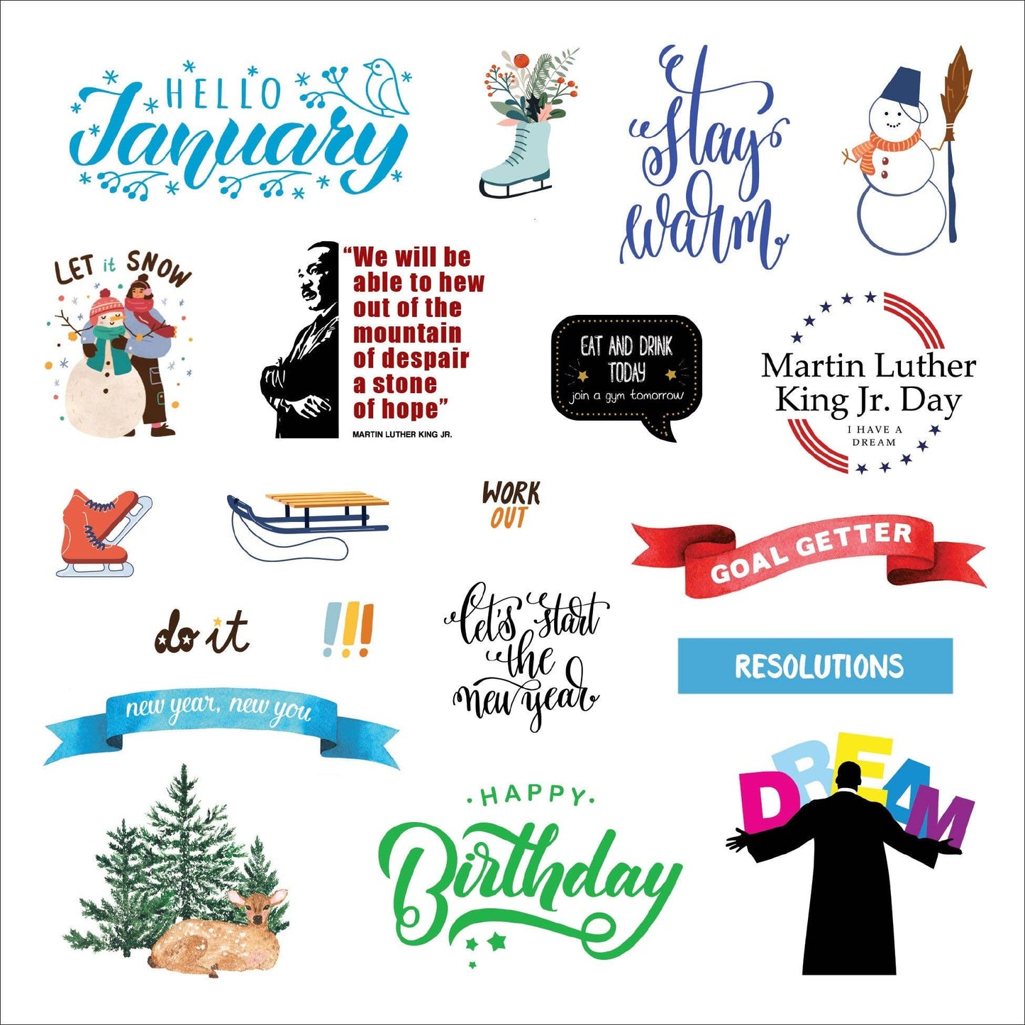 A Year in Stickers | Year-Round Celebration Decals