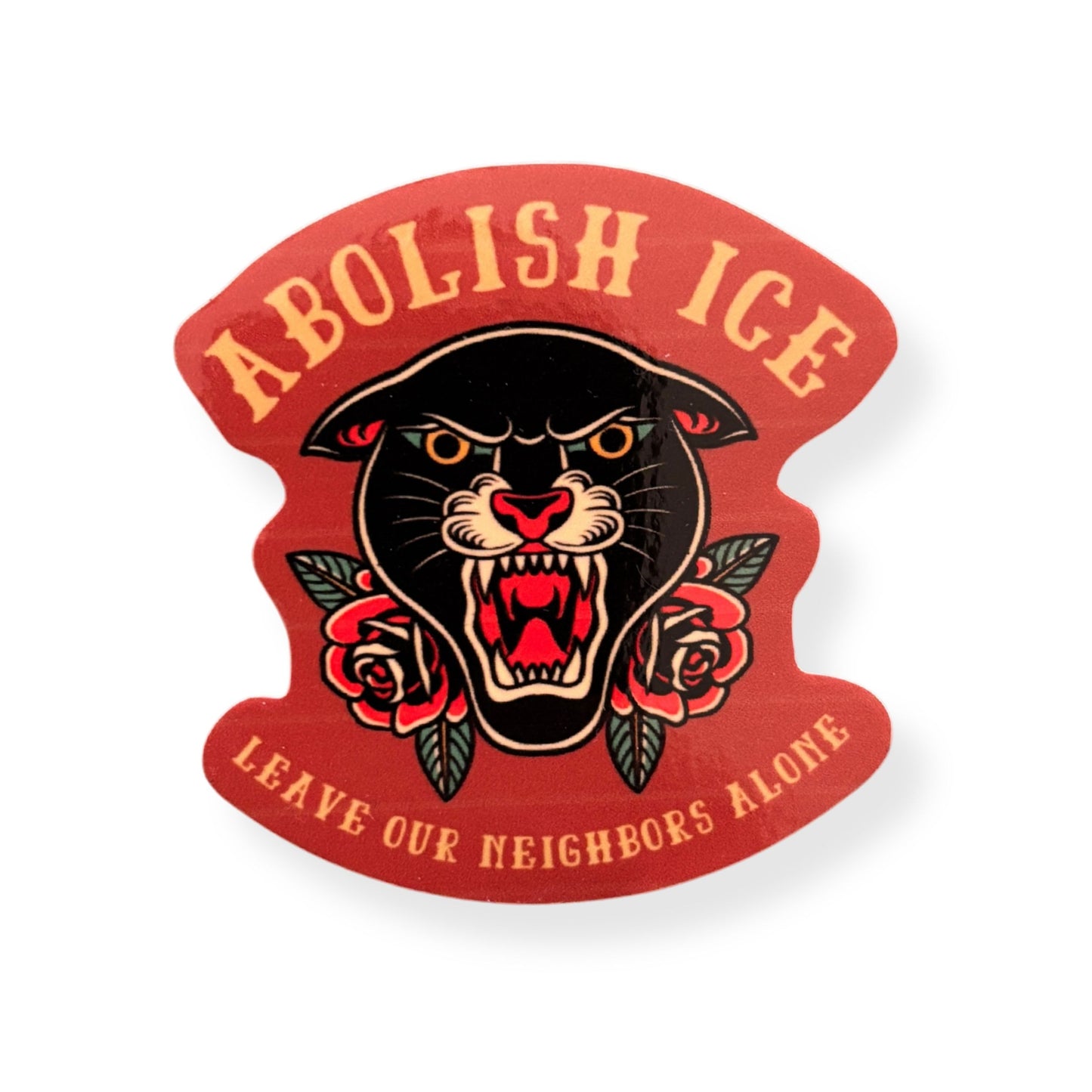 Abolish ICE Panther Sticker | Bold Activist Vinyl Decal | Protest Statement Sticker