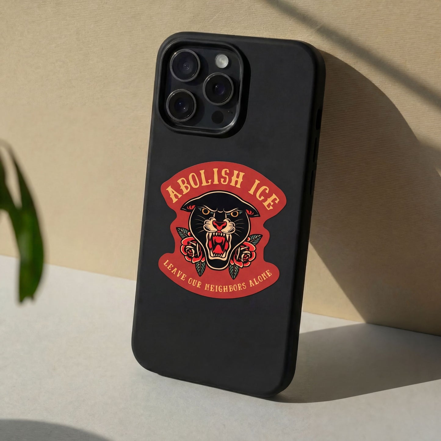 Abolish ICE Panther Sticker | Bold Activist Vinyl Decal | Protest Statement Sticker