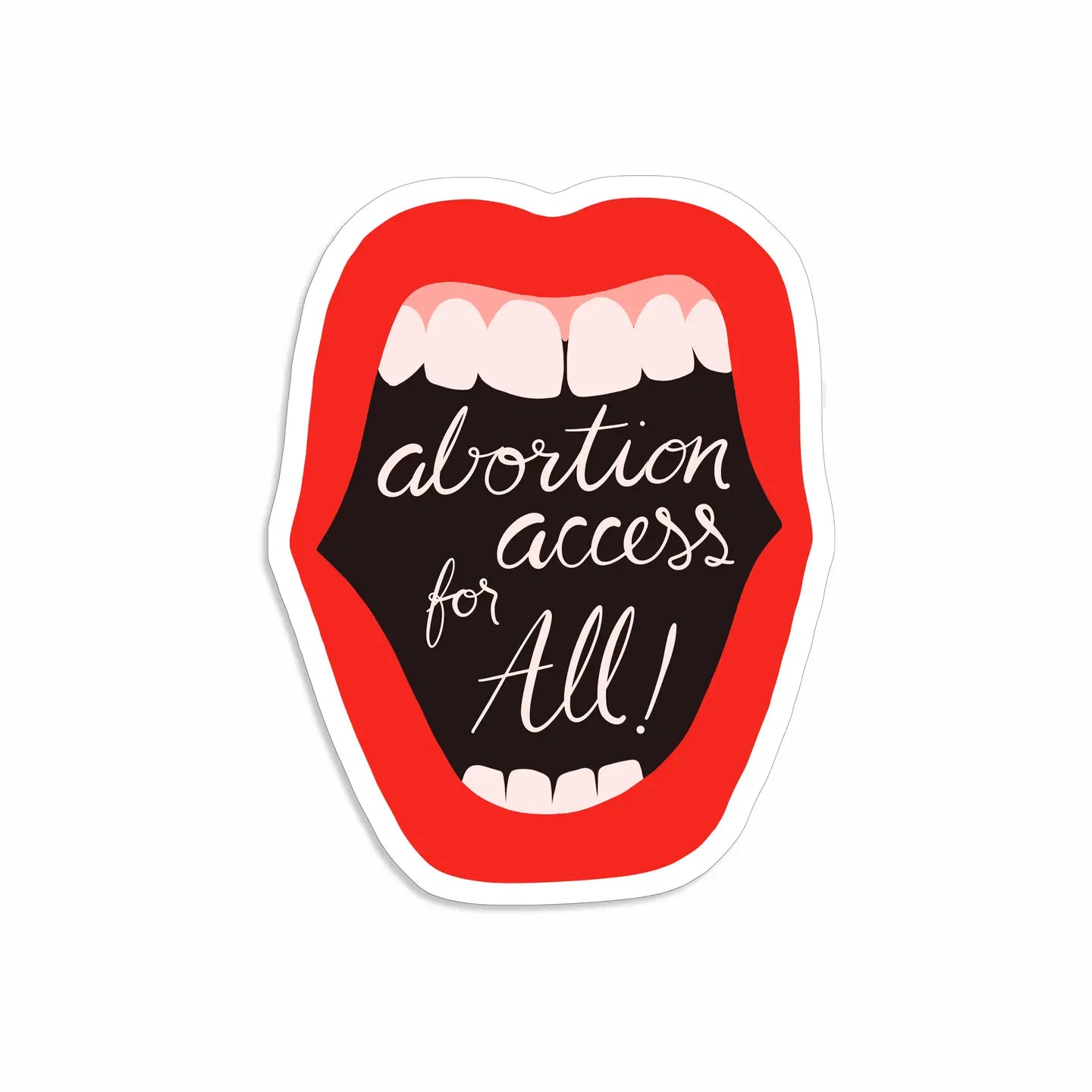Abortion Access for All Vinyl Sticker | 3.5"-Drawn Goods-The Bullish Store