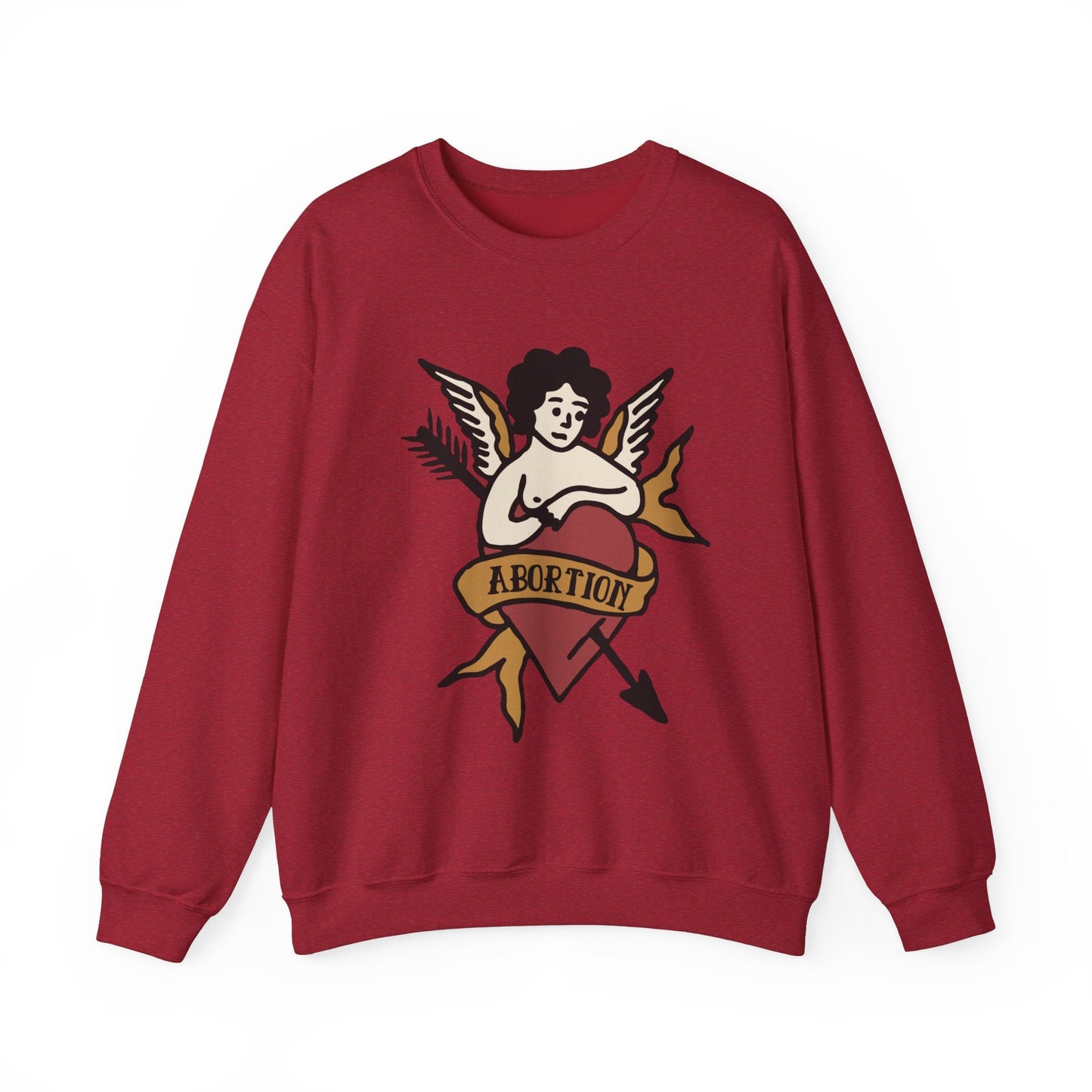 Abortion Vintage Tattoo Style Unisex Heavy Blend™ Crewneck Sweatshirt (Sizes S-5X)