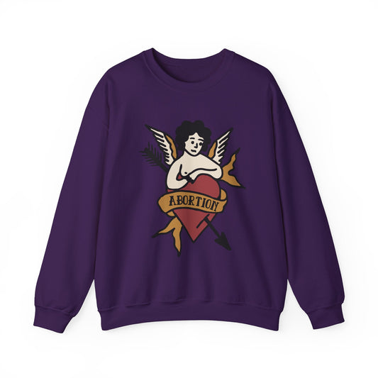 Abortion Vintage Tattoo Style Unisex Heavy Blend™ Crewneck Sweatshirt (Sizes S-5X)