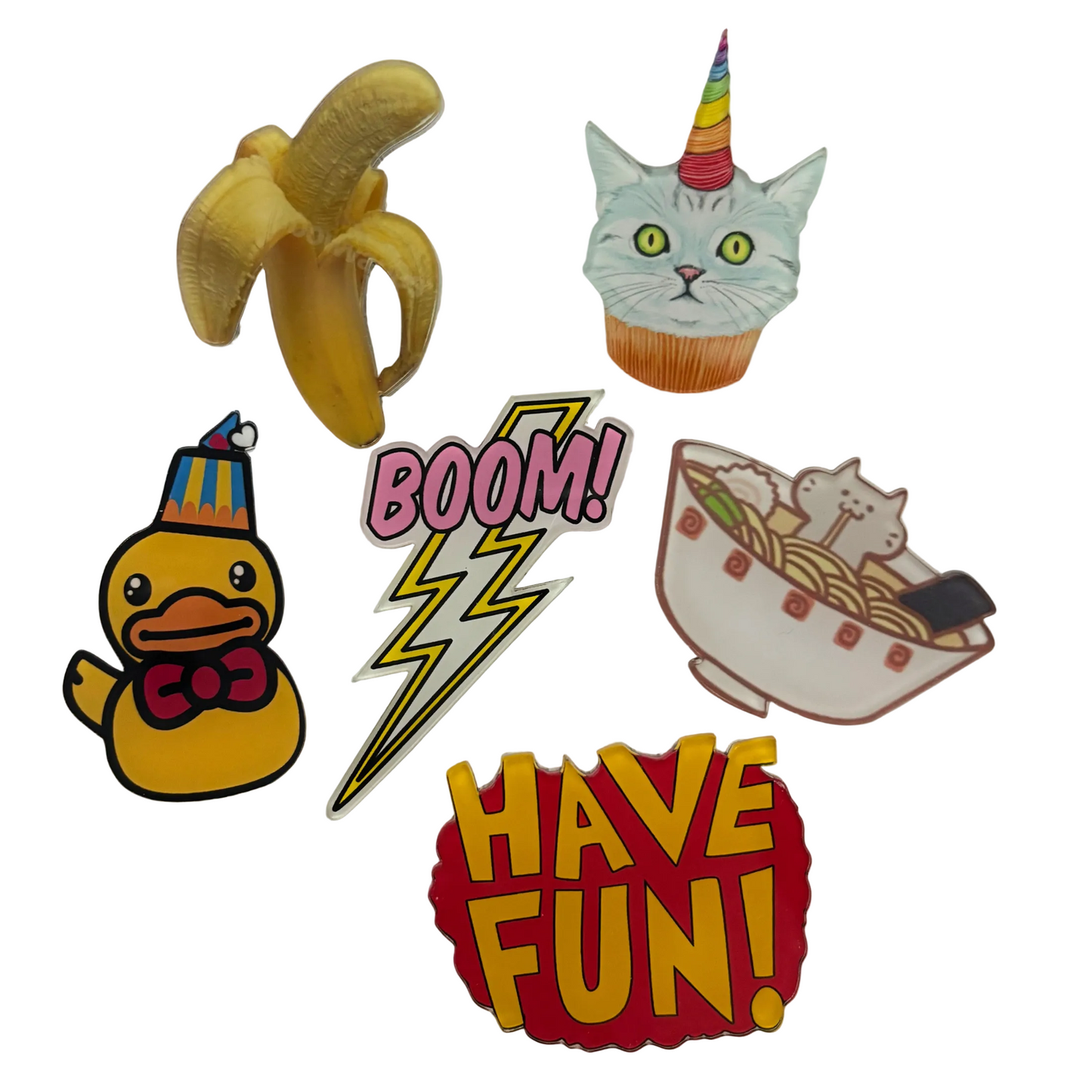 Acrylic Pins | Cute Lightweight Lapel & Bag Pins | 20+ Styles-Paper & Quartz-The Bullish Store