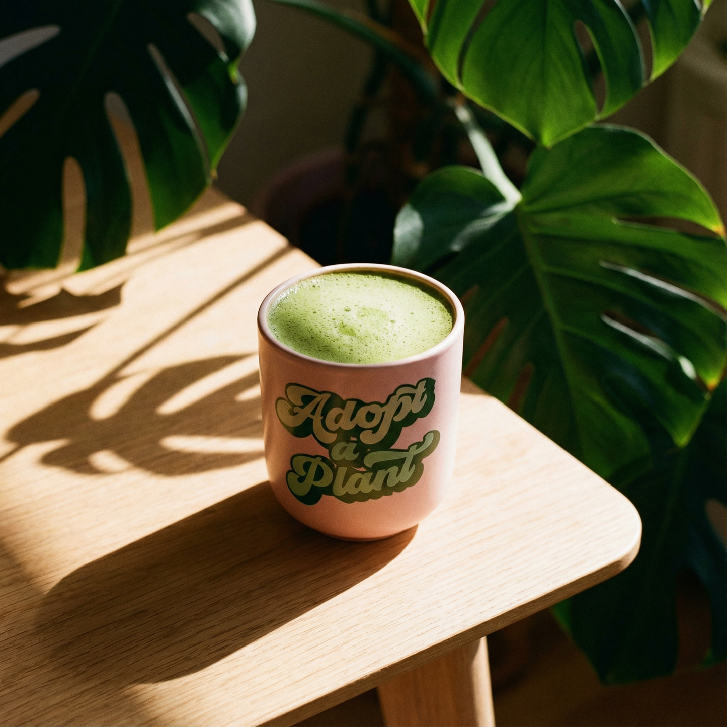 Adopt a Plant Ceramic To Go Mug | Holds 16 oz. | Eco Mug with Silicone Lid and Sleeve