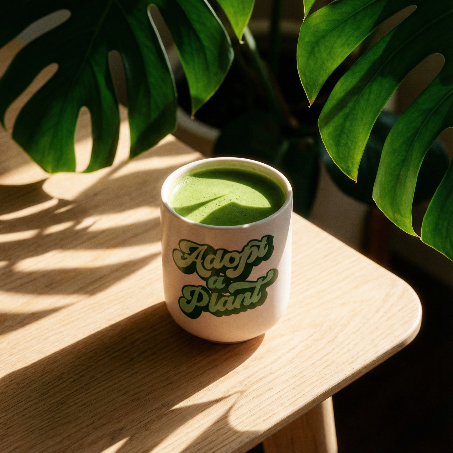Adopt a Plant Ceramic To Go Mug | Holds 16 oz. | Eco Mug with Silicone Lid and Sleeve